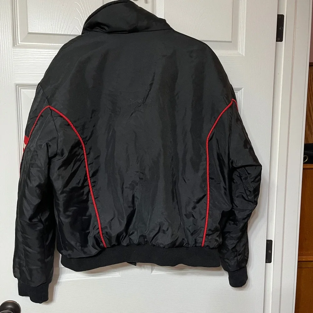 Vintage CHOKO Black Red Maple Leaf‎ Jacket Size Large